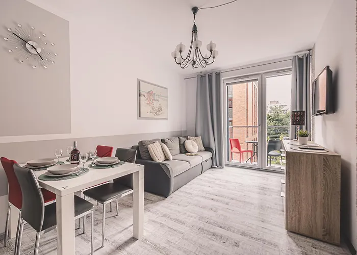 łąkowa - Elegancki Z Garażem, Krok Od Długiego Targu Apartament